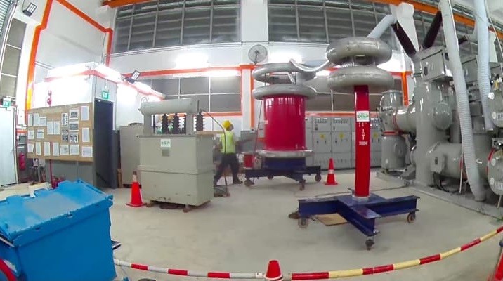 Setting up 66kV GIS Hi-Pot Test Dock